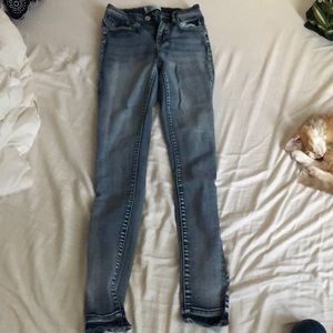Blue high rise jeans